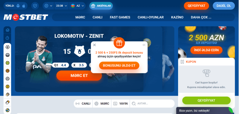 Mostbet - Bahisinizi qoyun və bu gün mənfəət əldə edin!